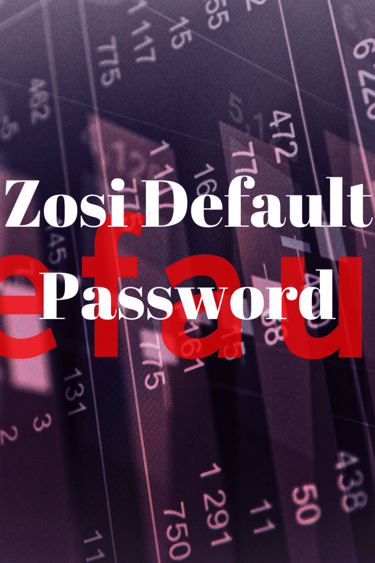 Zosi Default Password Securities Cameras